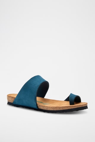 Sandalias de nobuk Nicole - Azul marino - Diseño estrecho