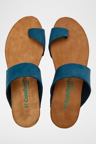 Sandalias de nobuk Nicole - Azul marino - Diseño estrecho