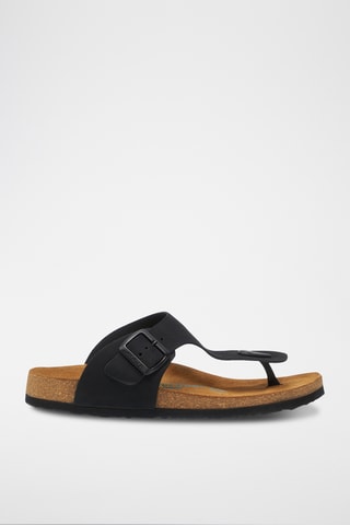 Sandalias de nobuk Maui - Negro - Diseño ancho