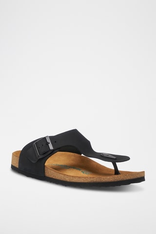 Sandalias de nobuk Maui - Negro - Diseño ancho