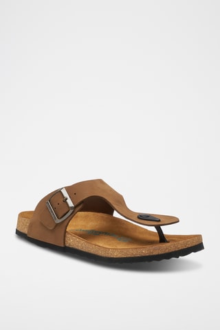 Sandalias de nobuk Maui - Marrón - Diseño ancho