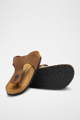 Sandalias de nobuk Maui - Marrón - Diseño ancho