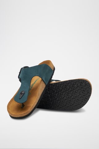 Sandalias de nobuk Maui - Azul marino - Diseño ancho