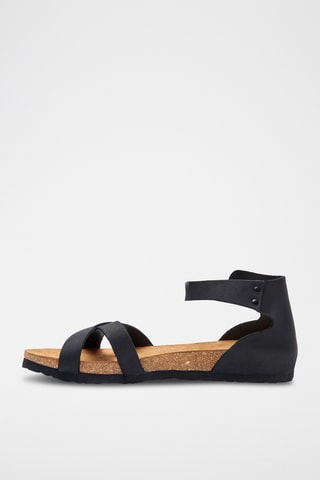 Sandalias de nobuk Milano - Negro - Diseño estrecho