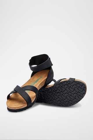 Sandalias de nobuk Milano - Negro - Diseño estrecho