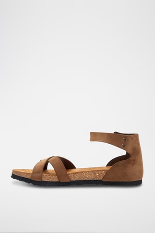 Sandalias de nobuk Milano - Marrón - Diseño estrecho