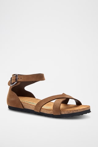 Sandalias de nobuk Milano - Marrón - Diseño estrecho