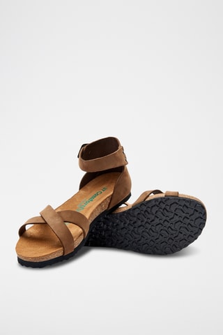 Sandalias de nobuk Milano - Marrón - Diseño estrecho