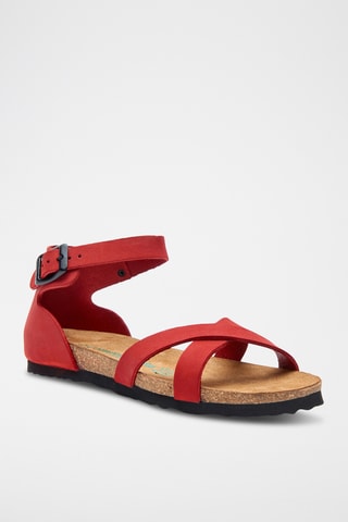 Sandalias de nobuk Milano - Rojo - Diseño estrecho