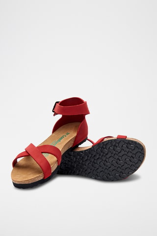 Sandalias de nobuk Milano - Rojo - Diseño estrecho