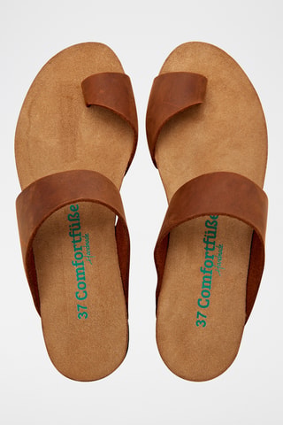 Sandalias de nobuk Nicole - Marrón - Diseño estrecho