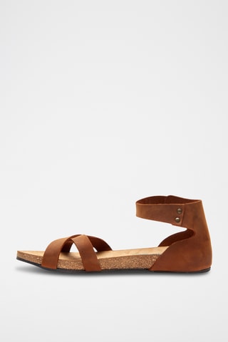 Sandalias de piel Milano - Marrón - Diseño estrecho