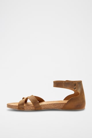 Sandalias de piel Milano - Beige - Diseño estrecho