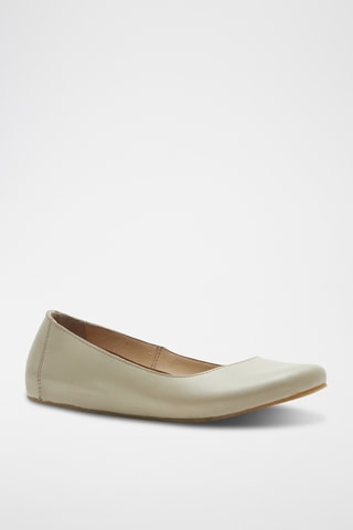 Bailarinas de piel napa Velda - Beige - Diseño estrecho