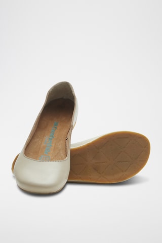 Bailarinas de piel napa Velda - Beige - Diseño estrecho