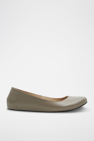 Bailarinas de piel napa Velda - Gris - Diseño estrecho