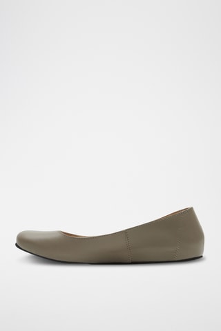 Bailarinas de piel napa Velda - Gris - Diseño estrecho
