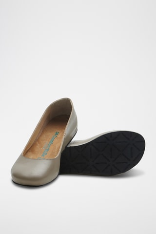 Bailarinas de piel napa Velda - Gris - Diseño estrecho