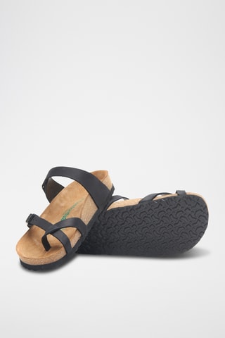 Sandalias de nobuk Nadja - Negro - Diseño ancho