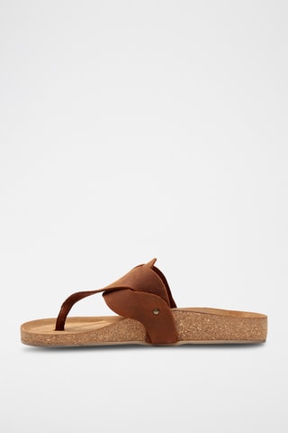 Sandalias de piel Silvia - Marrón - Diseño ancho