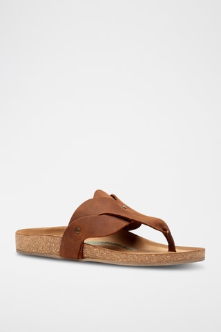 Sandalias de piel Silvia - Marrón - Diseño ancho