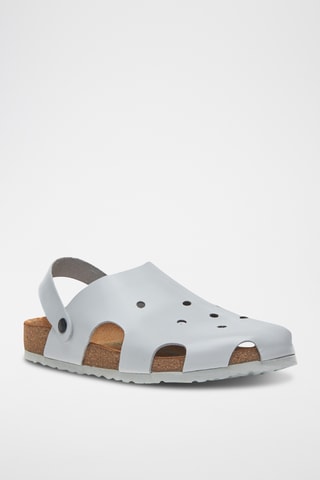Zuecos de piel Tata - Blanco - Diseño ancho
