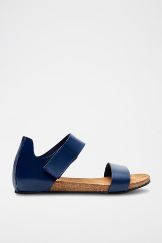 Sandalias de piel napa Occa - Azul marino - Diseño estrecho