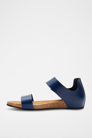Sandalias de piel napa Occa - Azul marino - Diseño estrecho