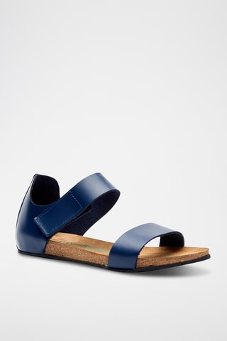 Sandalias de piel napa Occa - Azul marino - Diseño estrecho