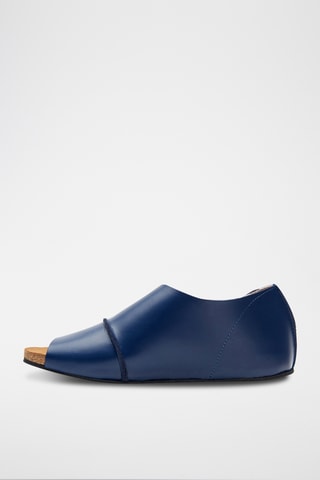 Sandalias de piel napa Lina - Azul marino - Diseño estrecho