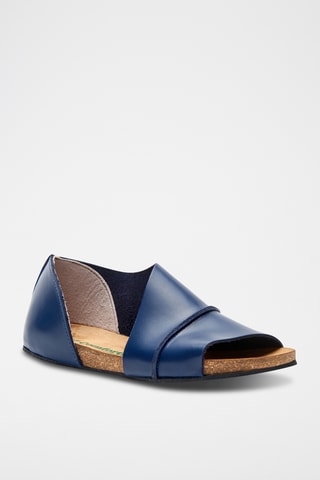 Sandalias de piel napa Lina - Azul marino - Diseño estrecho