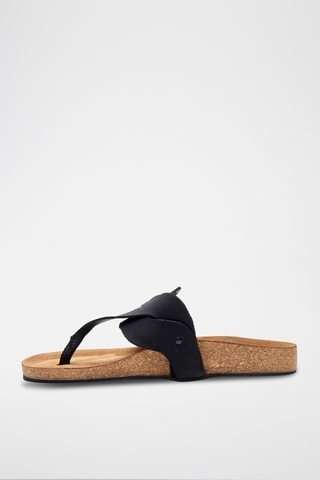 Sandalias de nobuk Silvia - Negro - Diseño ancho
