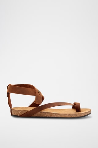 Sandalias de piel Sara - Marrón - Diseño estrecho