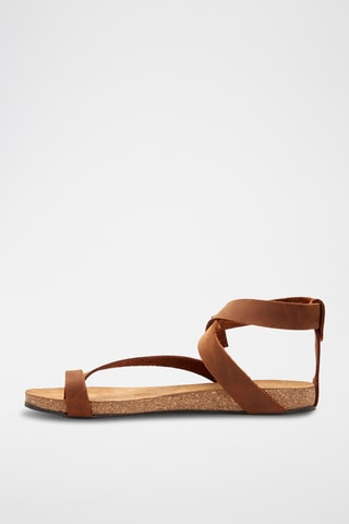 Sandalias de piel Sara - Marrón - Diseño estrecho