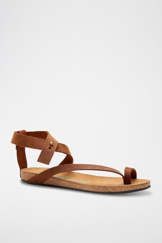 Sandalias de piel Sara - Marrón - Diseño estrecho