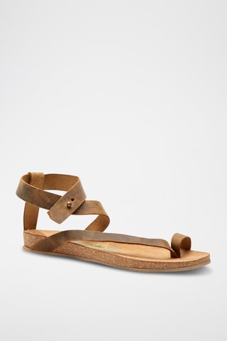 Sandalias de piel Sara - Camel - Diseño estrecho