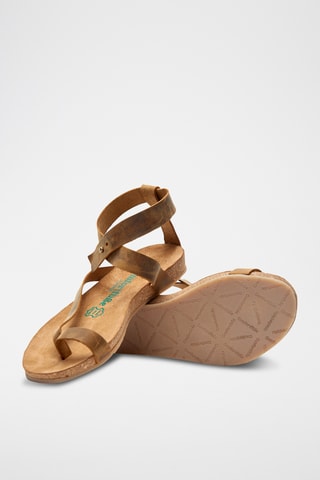 Sandalias de piel Sara - Camel - Diseño estrecho