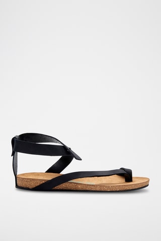 Sandalias de nobuk Sara - Negro - Diseño estrecho