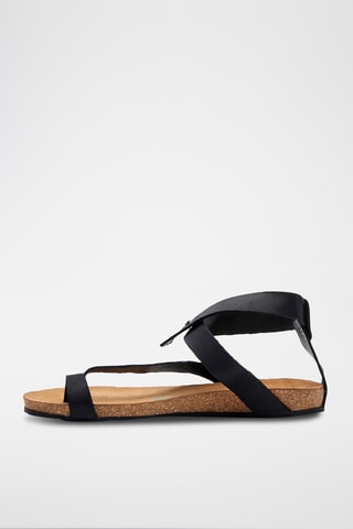 Sandalias de nobuk Sara - Negro - Diseño estrecho