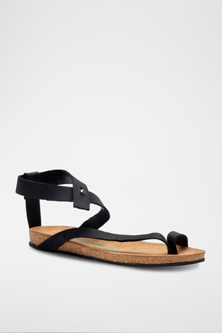 Sandalias de nobuk Sara - Negro - Diseño estrecho