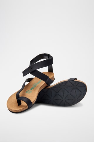 Sandalias de nobuk Sara - Negro - Diseño estrecho