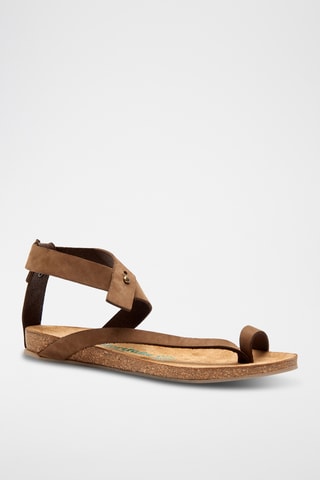 Sandalias de nobuk Sara - Marrón - Diseño estrecho