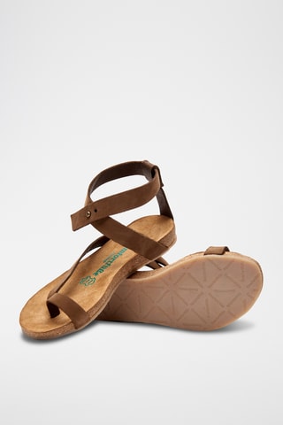 Sandalias de nobuk Sara - Marrón - Diseño estrecho