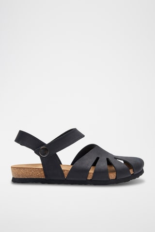 Sandalias de nobuk Evelyn - Negro - Diseño estrecho