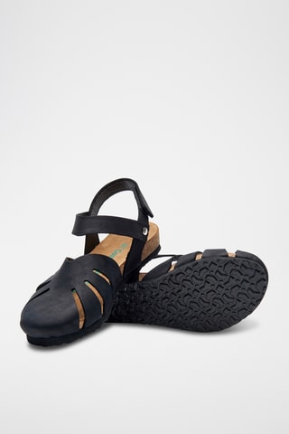 Sandalias de nobuk Evelyn - Negro - Diseño estrecho