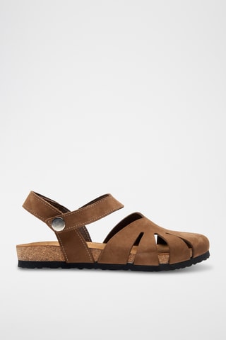 Sandalias de nobuk Evelyn - Marrón - Diseño estrecho