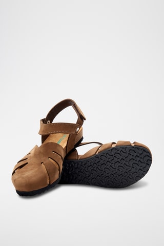 Sandalias de nobuk Evelyn - Marrón - Diseño estrecho