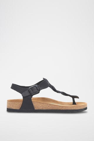 Sandalias de nobuk Grizeln - Negro - Diseño ancho