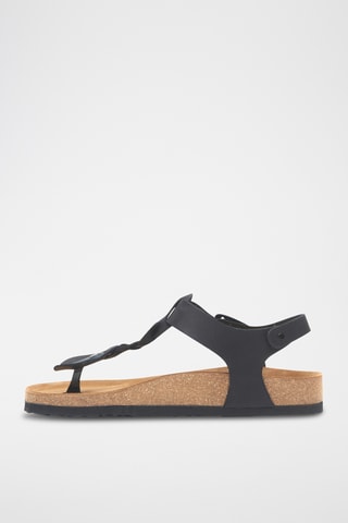 Sandalias de nobuk Grizeln - Negro - Diseño ancho