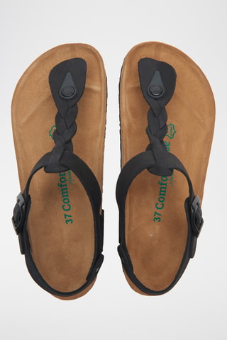 Sandalias de nobuk Grizeln - Negro - Diseño ancho